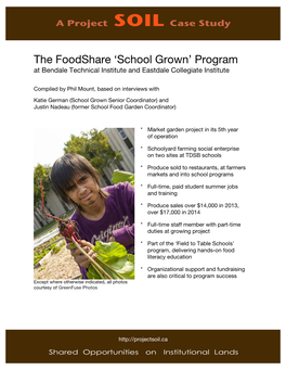 The Foodshare 'School Grown' Program