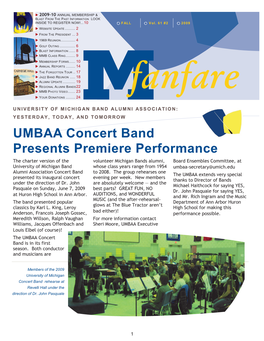 UMBAA Concert Band Presents Premiere Performance