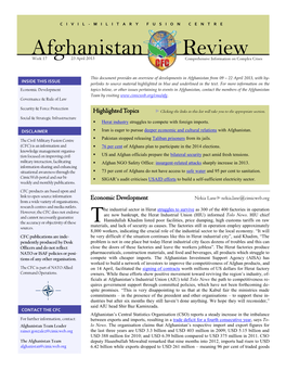 Afghanistan Review, 18 September 2012