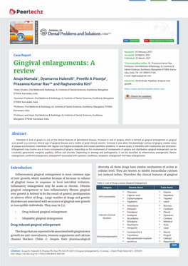 Gingival Enlargements: a Review