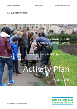 Sydney Gardens, Bath a 21St Century Pleasure Garden Parks for People