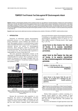 TEMPEST Font Protects Text Data Against RF Electromagnetic Attack