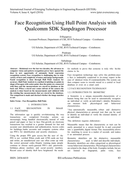 Face Recognition Using Hull Point Analysis with Qualcomm SDK Sanpdragon Processor