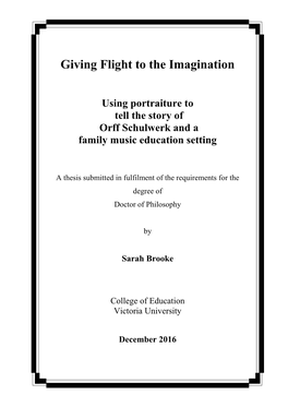 Giving Flight to the Imagination