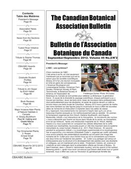 Bulletin 45(2) 45 Canadian Botanical Angiospermes (Friedman and Diggle, 2011, Plant Cell)