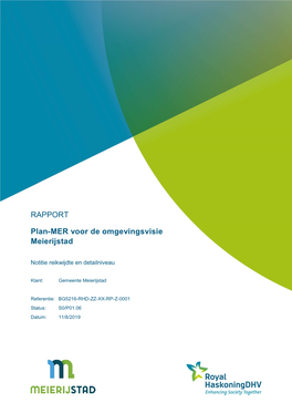 RAPPORT Plan-MER Voor De Omgevingsvisie Meierijstad