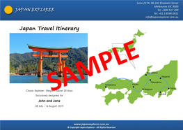 Japan Travel Itinerary