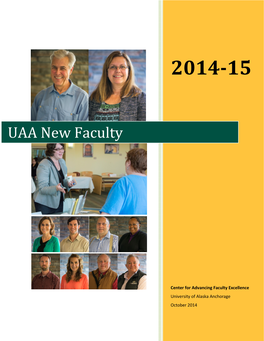 University of Alaska Anchorage Welcomes Our New Faculty for 2014/2015