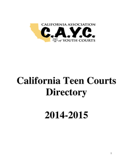 California Teen Courts Directory 2014-2015