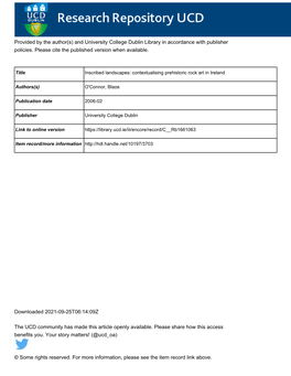 INSCRIBEDLANDSCAPES Contextualising Prehistoric Rock Art