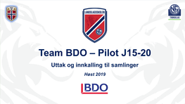 Team BDO – Pilot J15-20