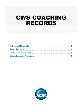 Cws Coaching Records