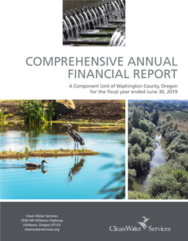 COMPREHENSIVE ANNUAL FINANCIAL REPORT a Component Unit of Washington County, Oregon for the Fiscal Year Ended June 30, 2019