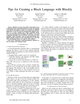 Tips for Creating a Block Language with Blockly