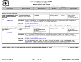 National Forests in North Carolina This Report Contains the Best Available Information at the Time of Publication