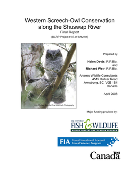 Western Screech-Owl Conservation Along the Shuswap River