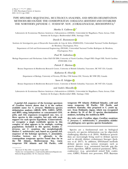 Type Specimen Sequencing, Multilocus Analyses, and Species Delimitation Methods Recognize the Cosmopolitan Corallina Berteroi and Establish the Northern Japanese C