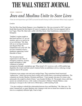 London the First Miss Iraq, Renée Dangoor, Was a Baghdadi Jew. She