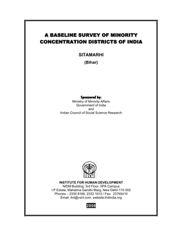 A Baseline Survey of Minority Concentration Districts of India