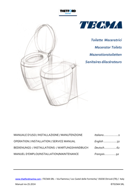 Toilette Maceratrici Macerator Toilets Mazerationstoiletten Sanitaires