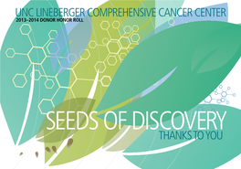 Unc Lineberger Comprehensive Cancer Center 2013–2014 Donor Honor Roll