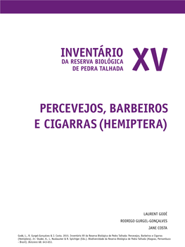 Inventário Da Reserva Biológica De Pedra Talhada XV