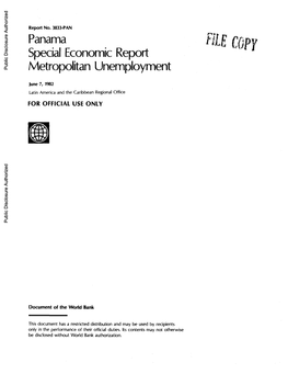 Panama ULE(Pv Specialeconomic Report