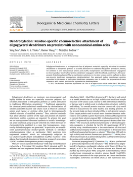 Bioorganic & Medicinal Chemistry Letters