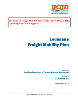 Louisiana Freight Mobility Plan