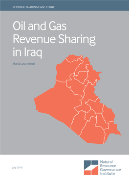 Oil and Gas Revenue Sharing in Iraq María Lasa Aresti