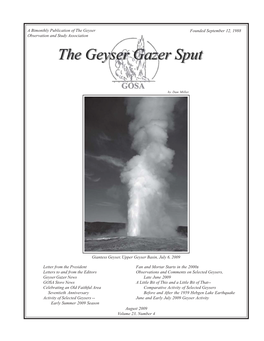 View a Sample Issue of the Geyser Gazer Sput