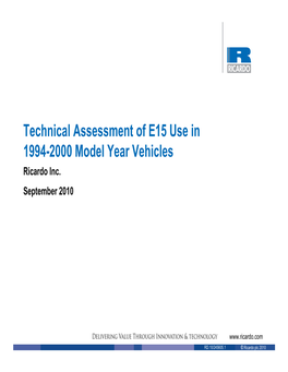 FE405 E15 Summary Presentation 15Sept10 V3