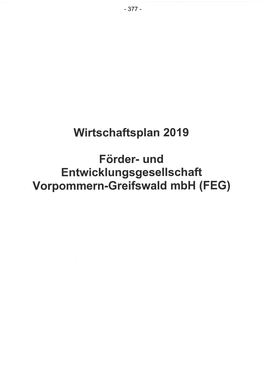 Und Entwicklungsgesellschaft Vorpommern-Greifswald Mbh (FEG)