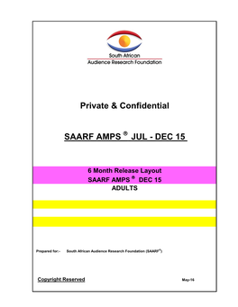 Private & Confidential SAARF AMPS