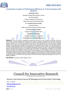 Council for Innovative Research Peer Review Research Publishing System