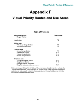 Visual Priority Routes and Use Areas