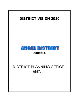 Angul District Vision:2020