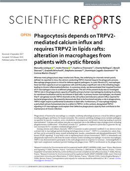 Phagocytosis Depends on TRPV2-Mediated Calcium