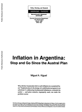 Stop and Go Since the Austral Plan Miguel A