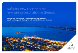 Nafplion, New Charter Base, New Sailing Destination in Greece…