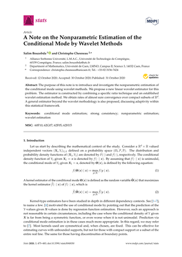 A Note on the Nonparametric Estimation of the Conditional Mode by Wavelet Methods