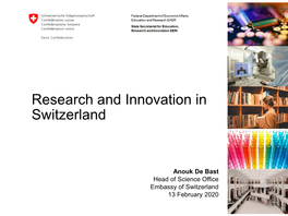 Research and Innovation in Switzerland