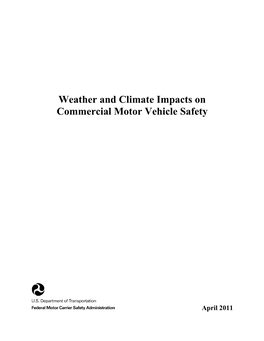 Weather and Climate Impacts on Commercial Motor Vehicle Safety