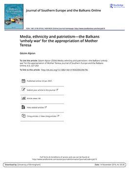 For the Appropriation of Mother Teresa