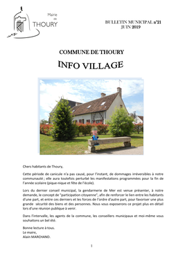 BULLETIN MUNICIPAL N°21 JUIN 2019