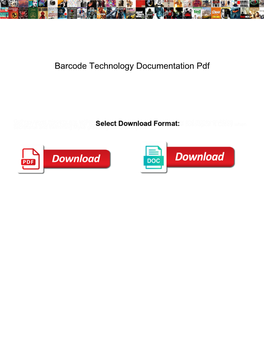 Barcode Technology Documentation Pdf