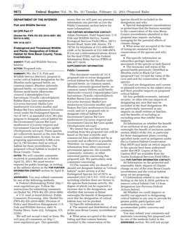 Federal Register/Vol. 76, No. 35/Tuesday, February 22, 2011