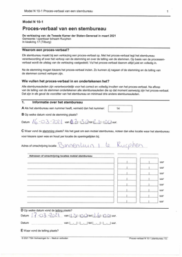 Proces-Verbaal Van Een Stembureau 1