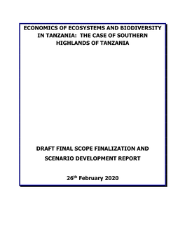 The Case of Southern Highlands of Tanzania