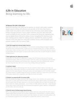 Ilife in Education Bring Learning to Life